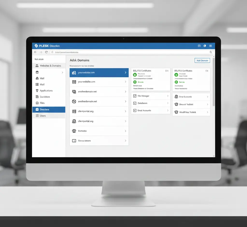 แผงควบคุม Plesk Windows โฮสติ้งราคาถูก